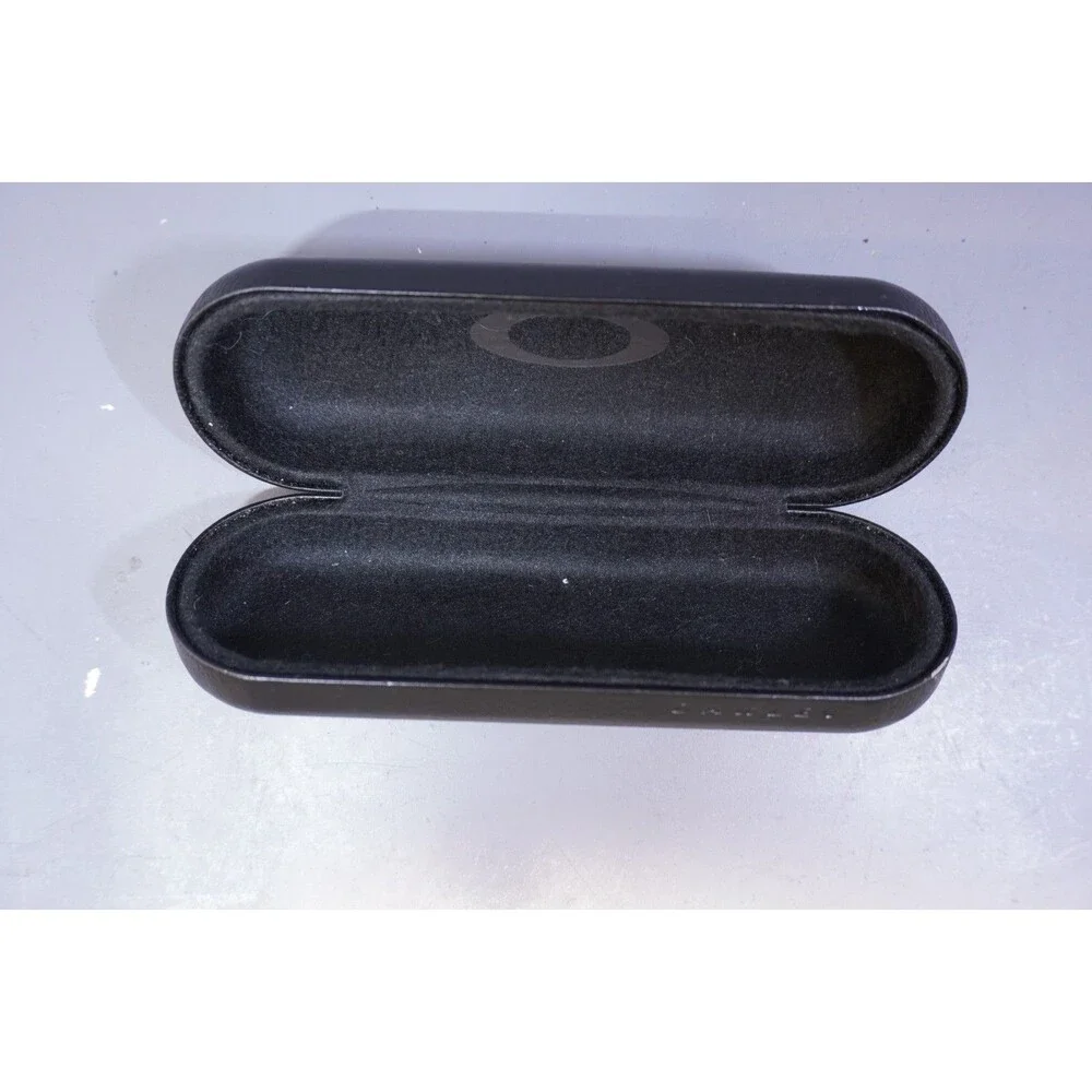 Authentic Oakley Black Leather Clamshell Hard Case For Eyeglasses Sunglasses